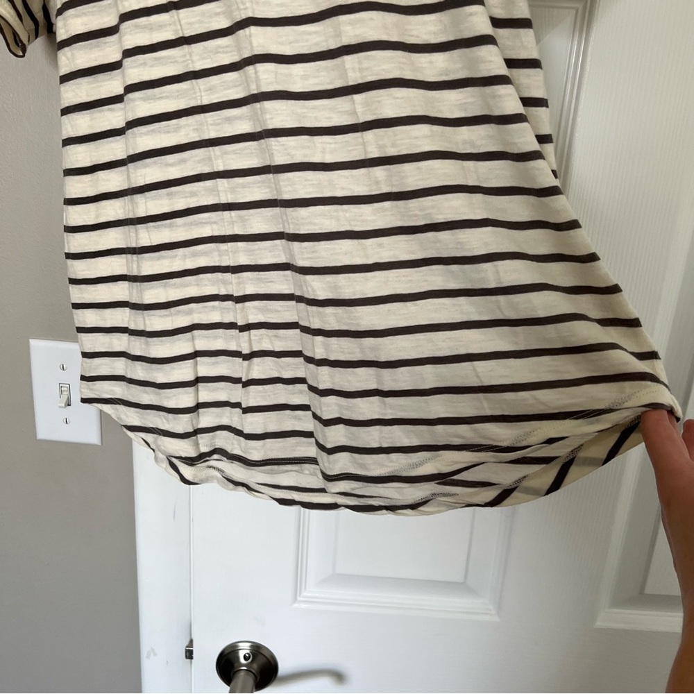 Madewell whisper cotton rib-crewneck tee in Malerva Stripe. L. - Picture 9 of 12
